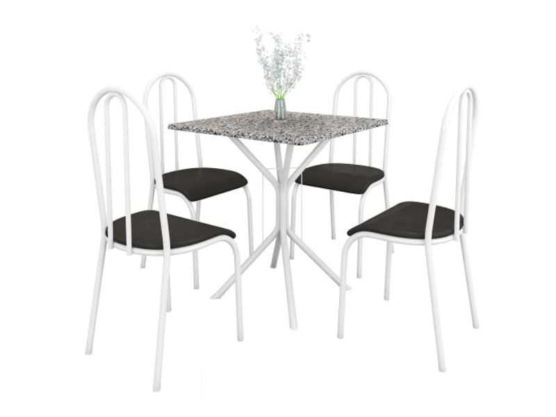 Mesa com cadeiras wite rock
